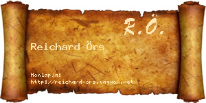Reichard Örs névjegykártya